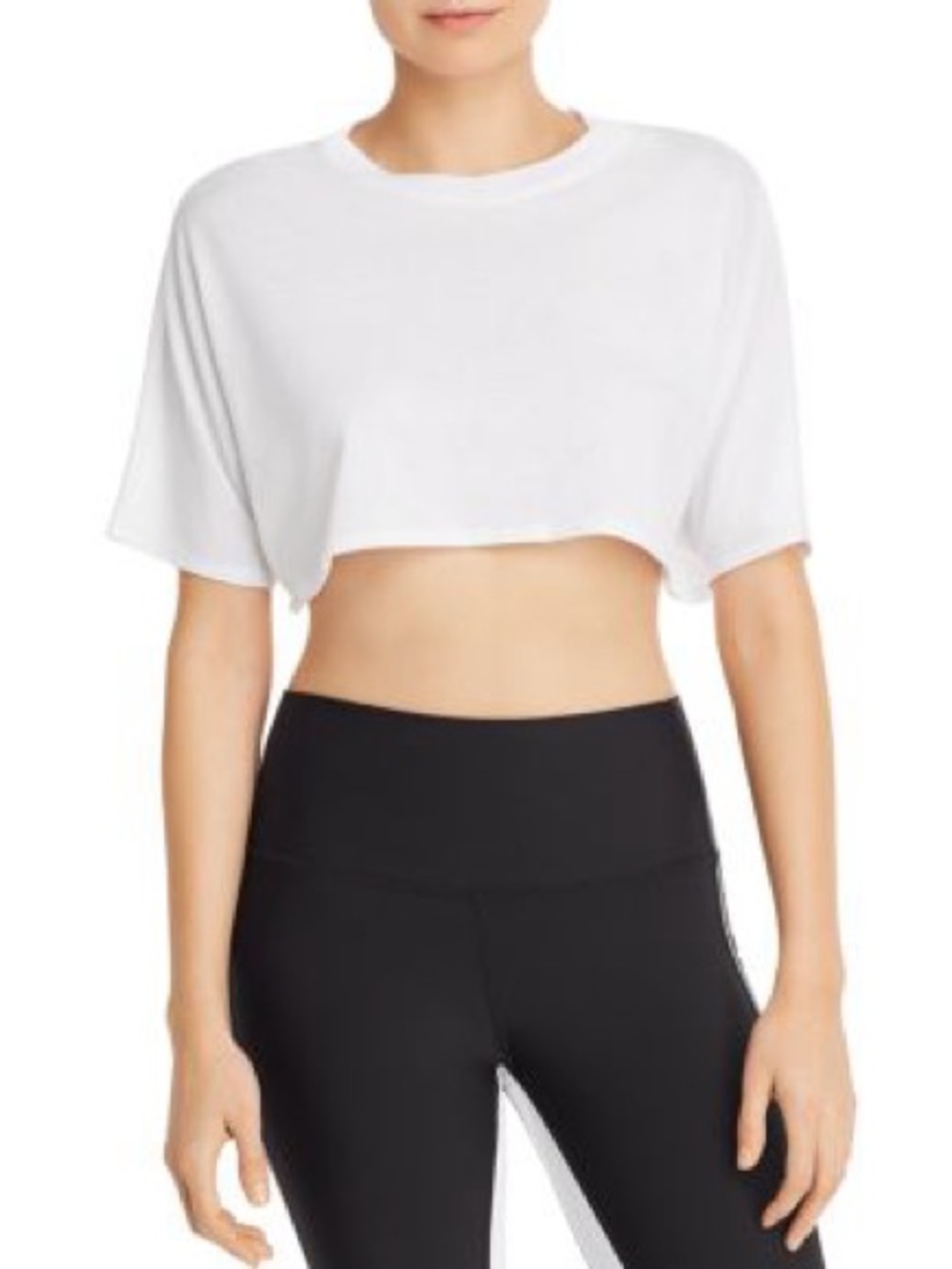 “Authentic” ALO Yoga White Cropped Tee